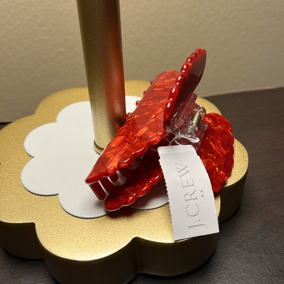 J. Crew Red Iridescent Hair Clip 3” - Picture 1 of 4